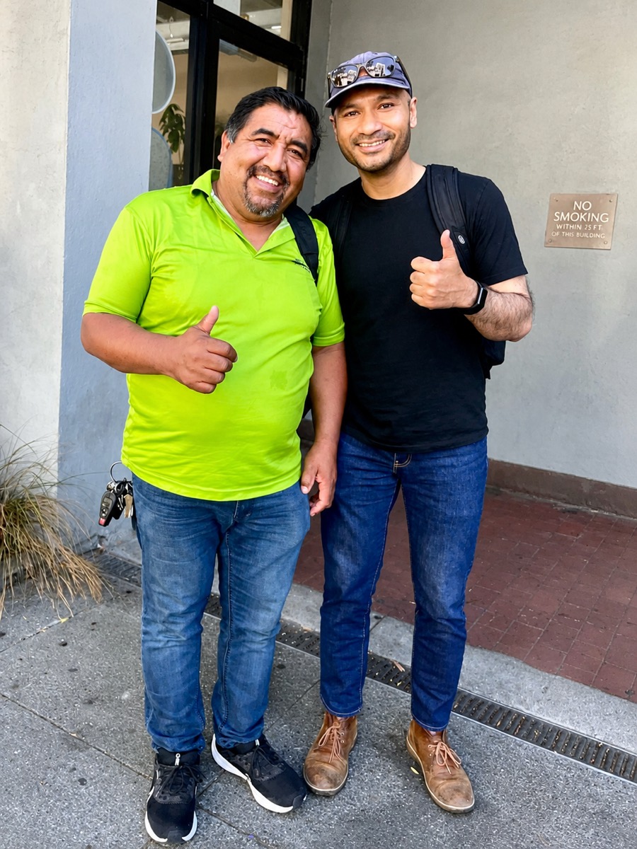Pursarth Tuladhar with Mauselio Ramirez